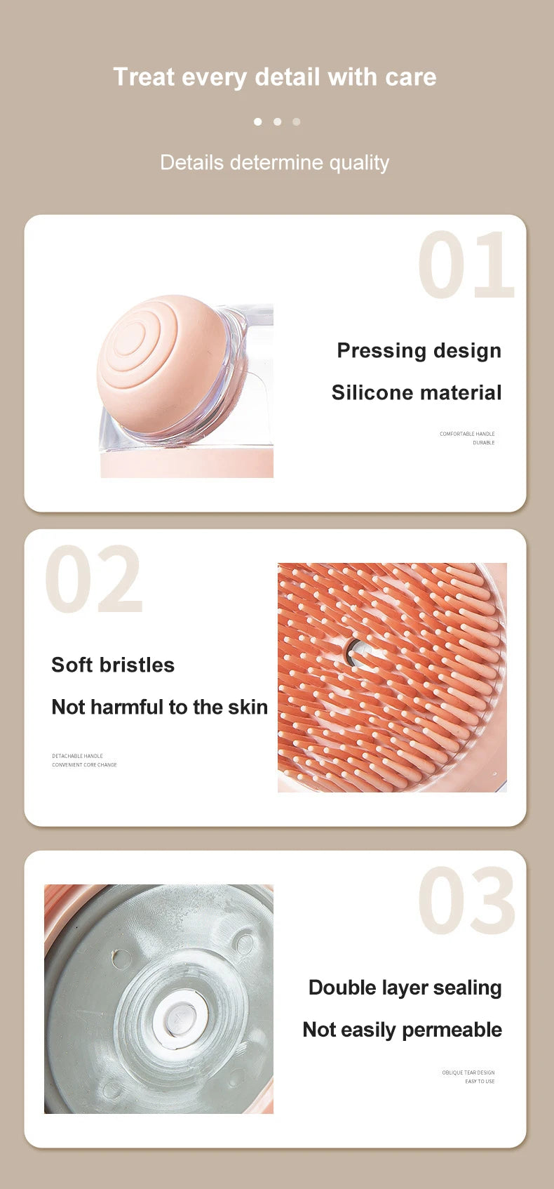 Comfy Pet Massage Shampoo Brush