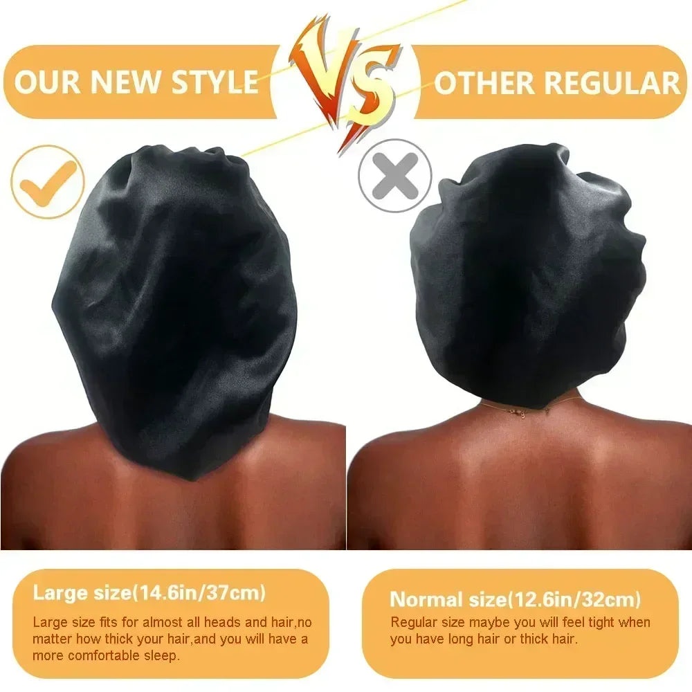 Satin Sleep Bonnet Cap