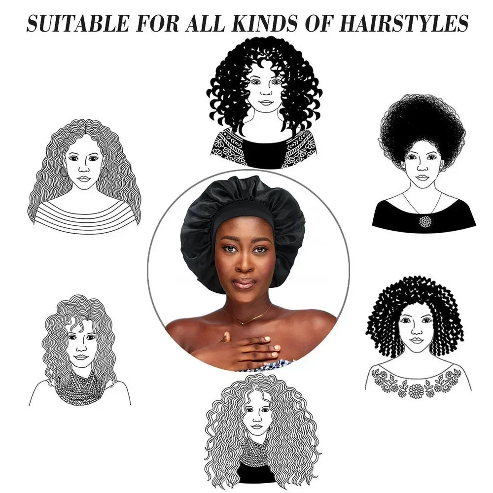 Satin Sleep Bonnet Cap