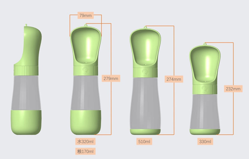2-in-1 Pet Water Bottle
